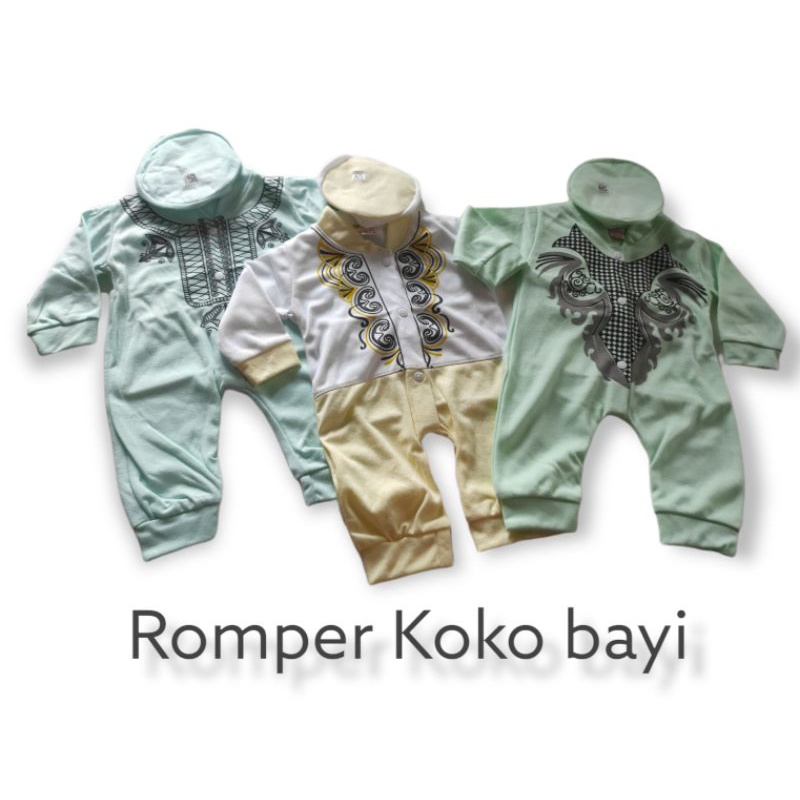 Romper Koko + Peci Bayi Baru Lahir Newborn SNI