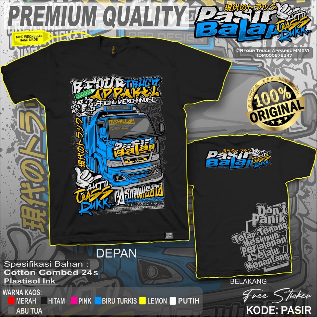 PROMO/OBRAL KILAT/KAOS TRUK PASIR PREMIUM DISTRO KAOS TRUCK PASIR BALAP KAOS TRUK PASIR BAHAN COTTON COMBED 24s SABLON PLASTISOL ORIGINAL RFOUR TRUCK APPAREL TERBARU KAOS TRUCK CANTER MANIA KAOS TRUCK DEWASA TRUK MUATAN PASIR