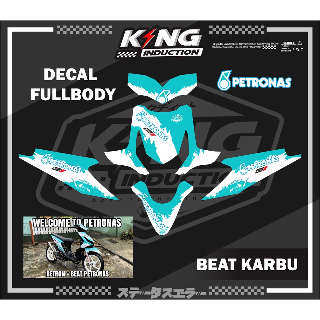 stiker decal beat karbu petronas lucky