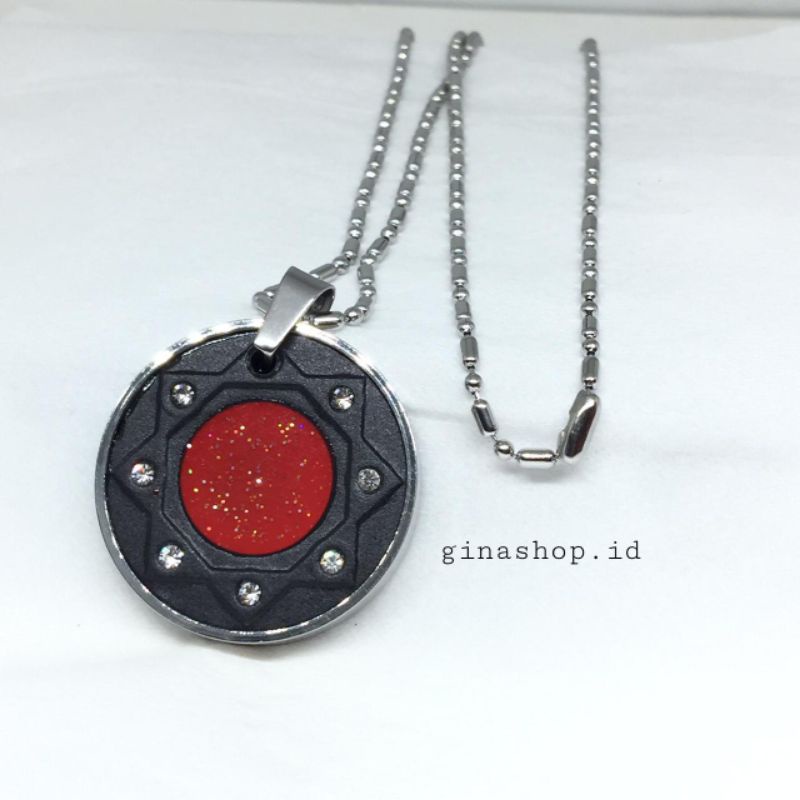 Kalung Kesehatan Terapi Asli - Quantum pendant asli - kalung kesehatan bio energi - kalung kesehatan liontin bulat hitam merah