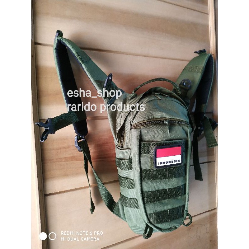 tas ransel sepedah militer army tactical punggung bermotor touring outdoor free mblem
