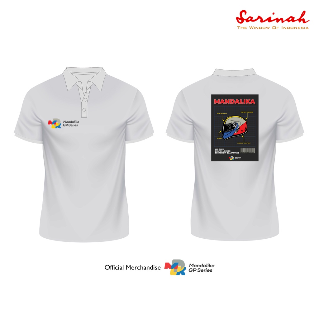 Polo Jersey Official Merchandise GP Series Mandalika 2022 - Seri Putih