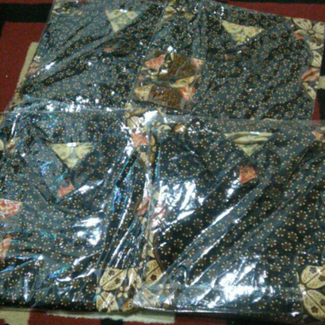 Kemeja Batik Lengan Panjang 021 Megamendung Merah Batik Hrb026 Batik Murah Seno Sogan Padi Manggar