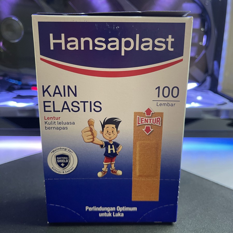 HANSAPLAST PLESTER PER BOX Ukuran Jumbo Biasa Kain Elastis Isi 100 50 Lembar P3K Perban Luka