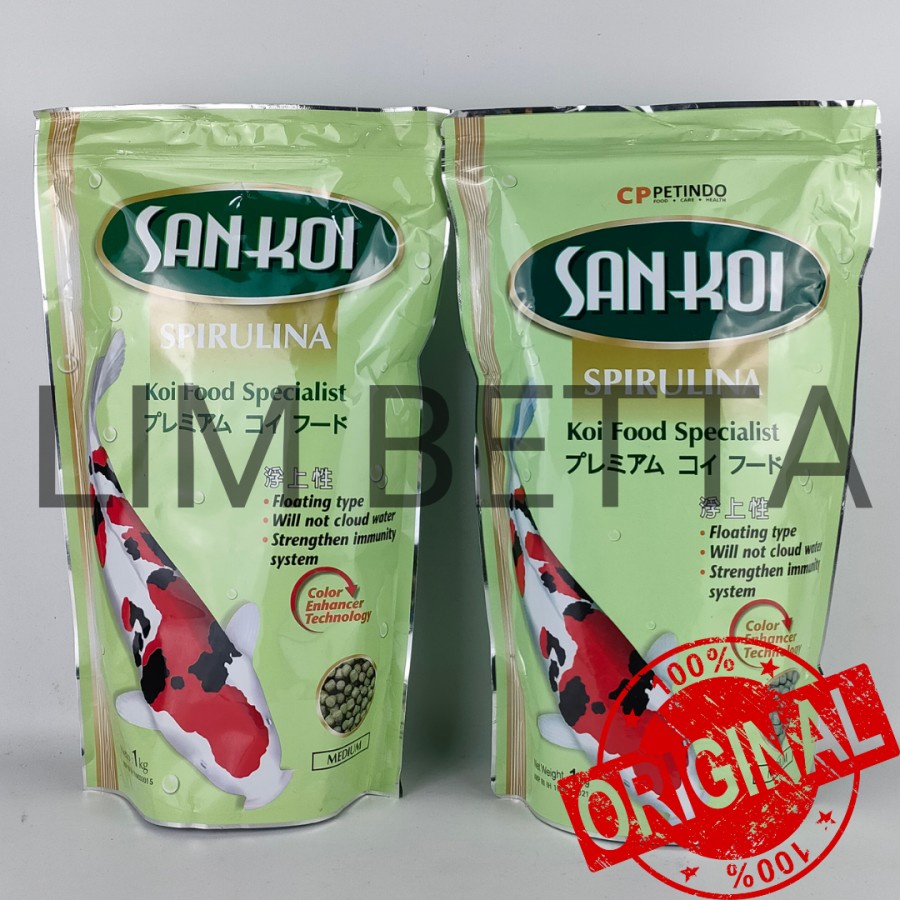 Sankoi Spirulina MEDIUM Original / Makanan Ikan Koi