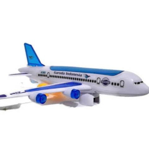 Mainan Pesawat Terbang Lampu Led Air Bus A380 Action Airbus