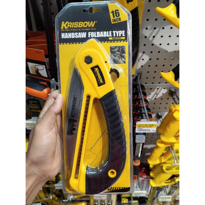 Krisbow Handsaw 16inc Foldable / Gergaji Tangan Lipat