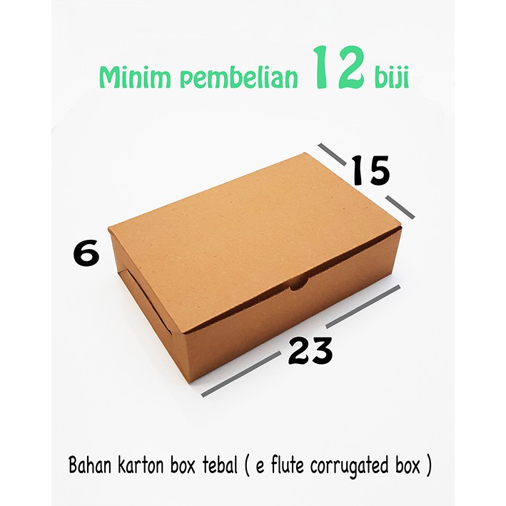 

KARTON BOX PACKING 23 X 15 X 6 DUS BROWN KRAFT KARDUS COKLAT KOTAK KADO POLOS DOS CORRUGATED HAMPERS