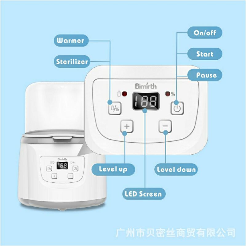 bmirth double warmer  &amp; sterilizer digital. penghangat susu bayi