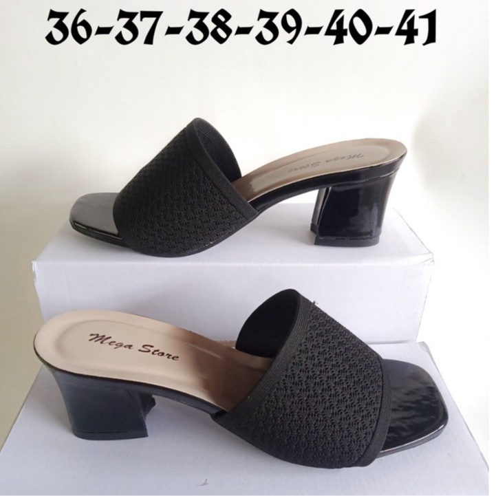 Sandal Wanita Chunky Heels Sendal Murah Sandal Pesta Hak 5 Cm M 1