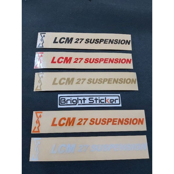 STICKER Stiker SHOCK DEPAN LCM 27 SUSPENSION CUTTING