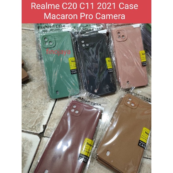 Softcase Macaron Realme C20 C11 2021 Silikon Casing Case Pelindung Pro Camera