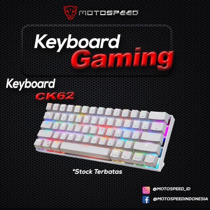 MECHANICAL KEYBOARD MOTOSPEED CK62 WIRED BLUETOOTH DUAL MODE Outemu RS AG0764