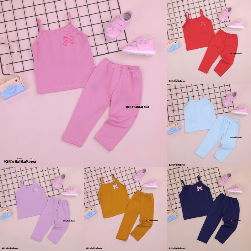 Setelan Violett uk bayi-2 Tahun / Baju Baby Anak Perempuan Kaos Tanktop Celana Panjang Legging Polos