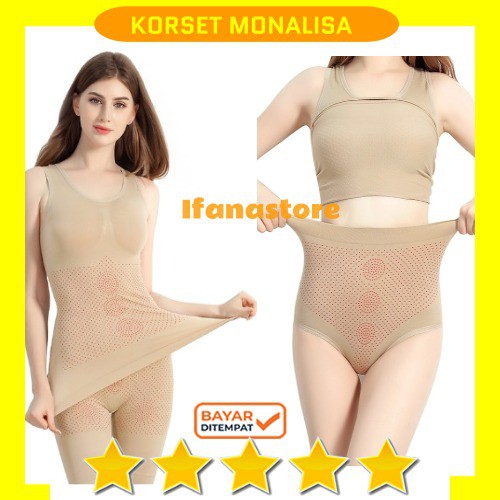 [IFANASTORE] Korset Baju Monalisa Slimming Suit Dengan Infra Red Celana Dalam Pembentuk Tubuh