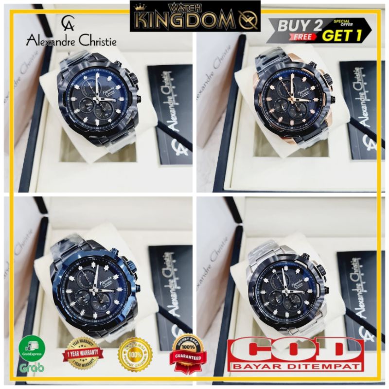 Terlaris Jamtangan pria Alexandre christie ac6523/ ac 6523 / 6523 original garansi resmi 1thn