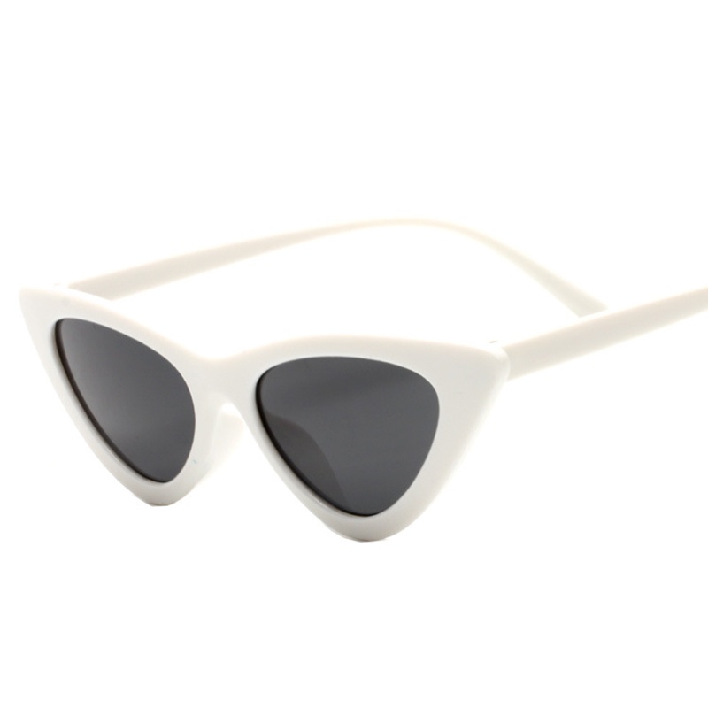 ✨Bayar di Tempat✨Kacamata Hitam Korean Wanita Ulzzang Triangle Vintage Cat Eye Sunglasses Women Men - An