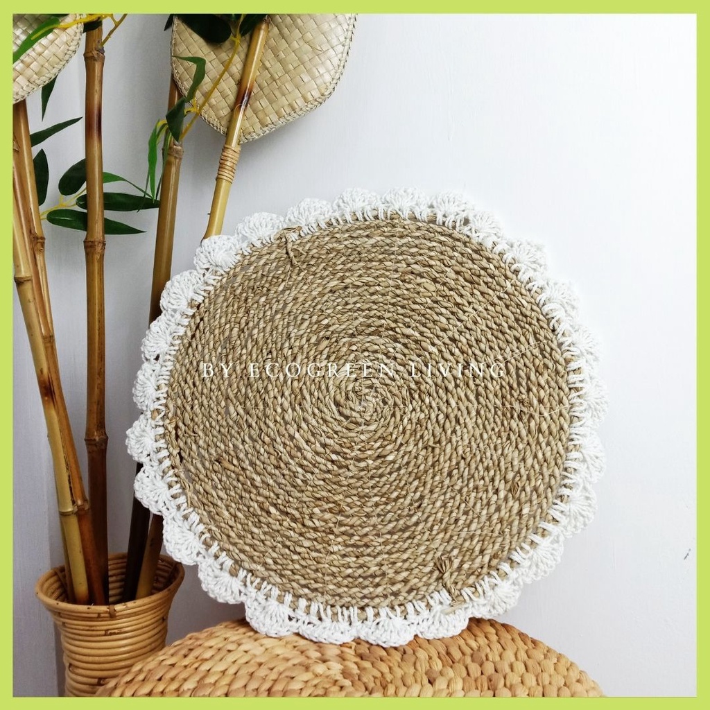 Placemat rajut / Placemat seagrass rajut macrame /placemat macrame