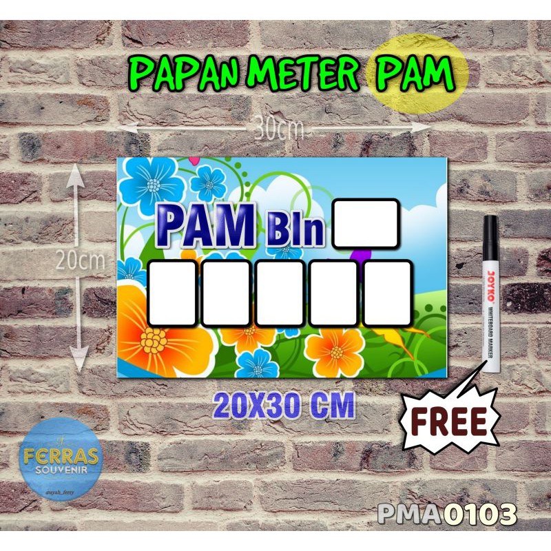 

Ferras Papan Meter Listrik PLN PAM motif Unik - Floral 03