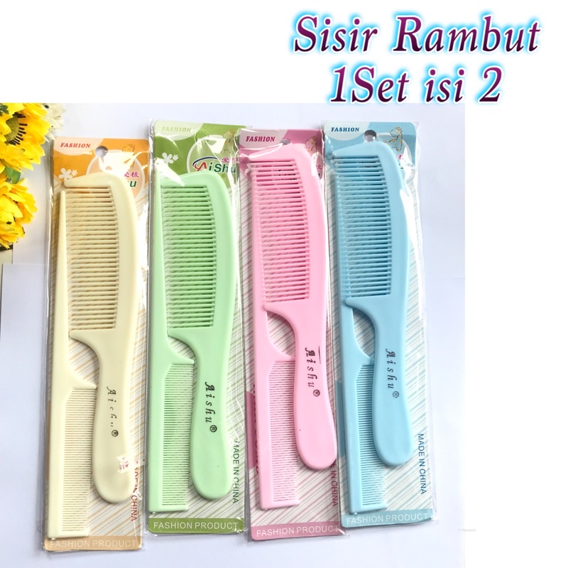 SISIR RAMBUT PLASTIK 1SET ISI 2