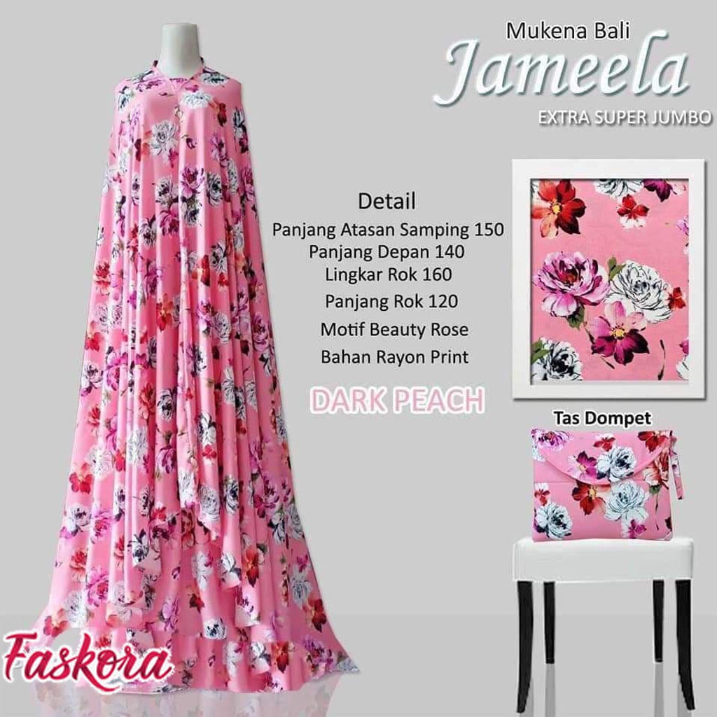 Mukenah Dewasa Katun Rayon Premium Bali Extra Super Jumbo XXXXL 4XL 120kg Murah Adem Terbaru Jameela