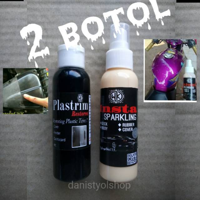 Plastrim restored/penghitam body motor dan pengkilap insta sparkling paket