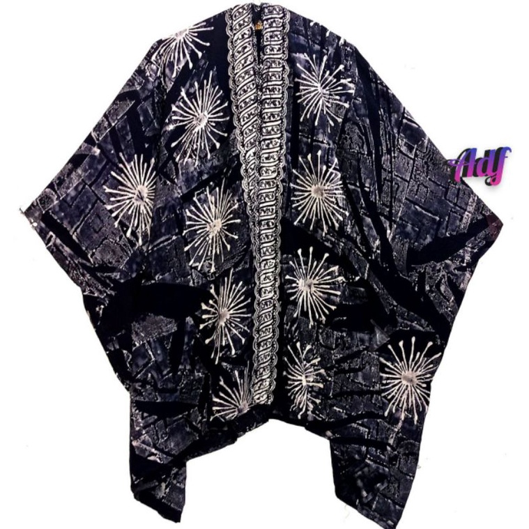 Outer Batik Kimono Cap Abtrak asli pekalongan