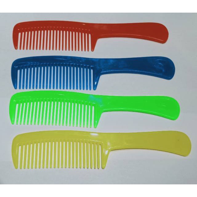 Sisir gagang warna warni isi 12 pcs grosir