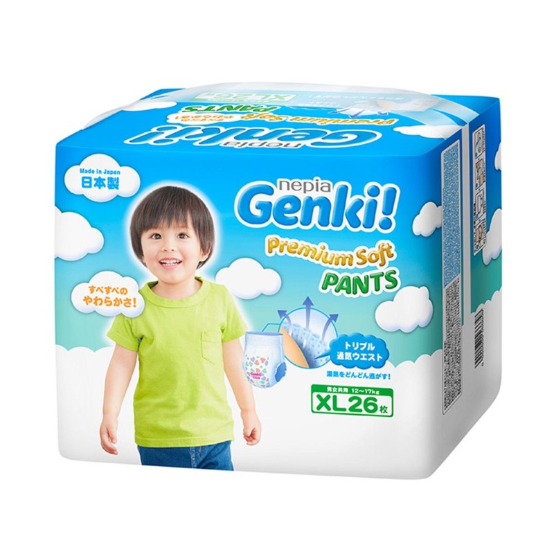 Nepia Genki Popok Bayi Celana Pants  XL26 / XL 26 - Karton Isi 6
