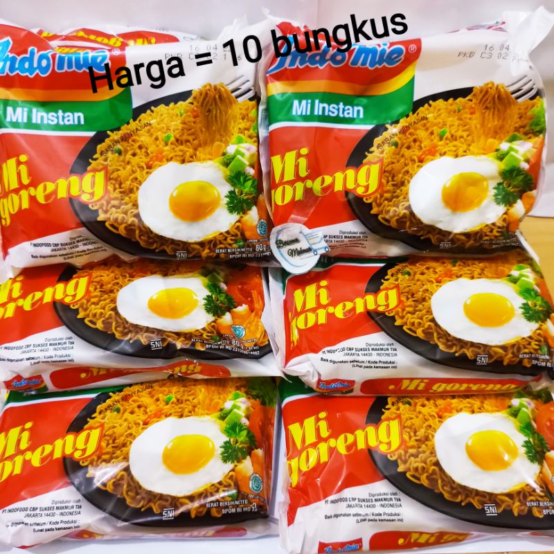 

Indomie Mi Goreng / Mie Khas Aceh / mi ayam geprek (10 bks mie)