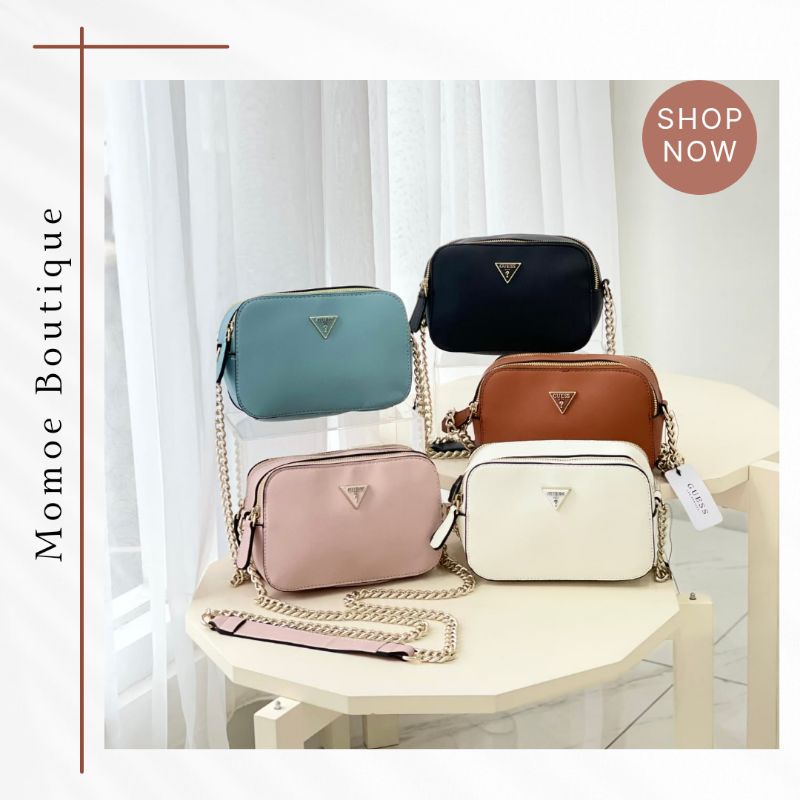 GB716 Tas Selempang Wanita Import Guess Chain Camera sling Bag
