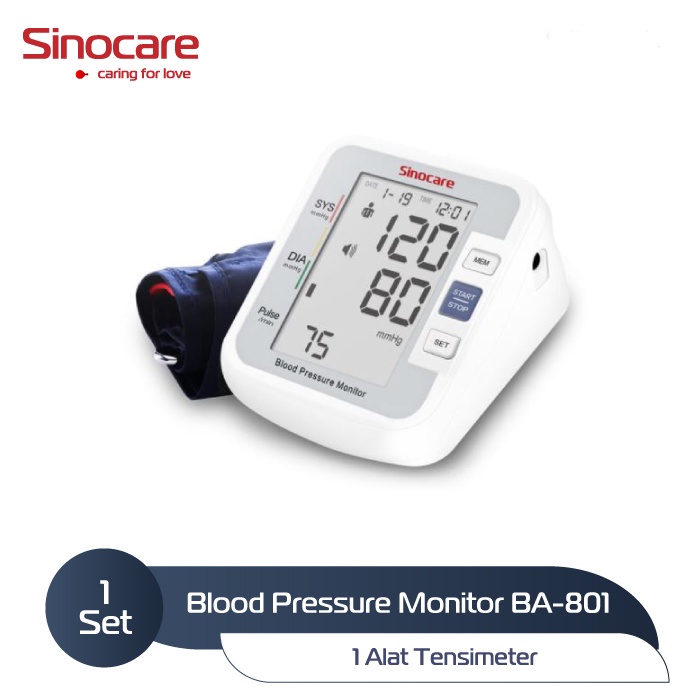 Tensimeter Digital BA-801 Sinocare / Alat Cek Tekanan Darah Otomatis