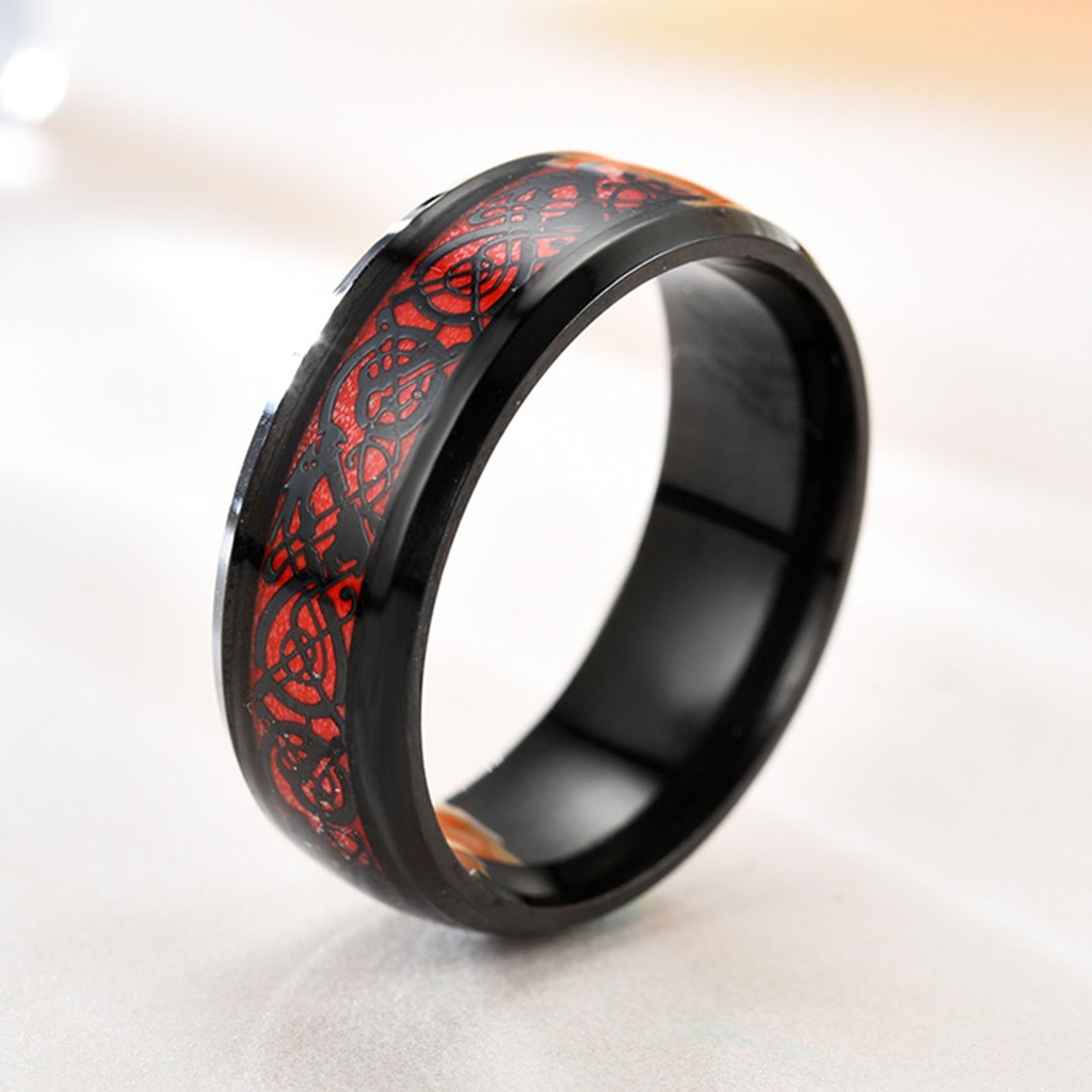 Huluboy Cincin Luminous Motif Naga Untuk Pria