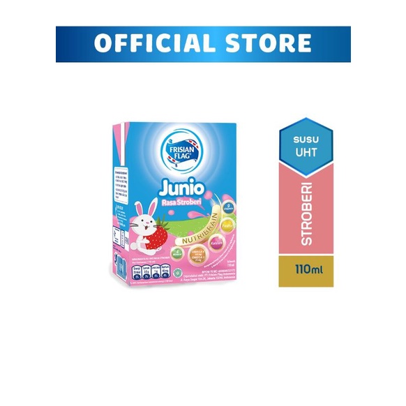 

Frisian Flag Susu Cair Junio Strawberry 110Ml