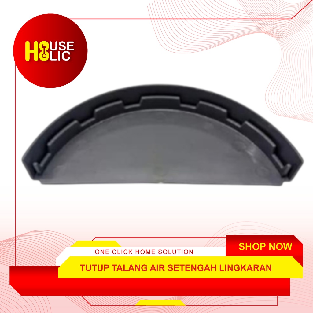 Tutup Talang Air Pvc 6" Inch Dop Talang Air Genteng Stengah Lingkaran