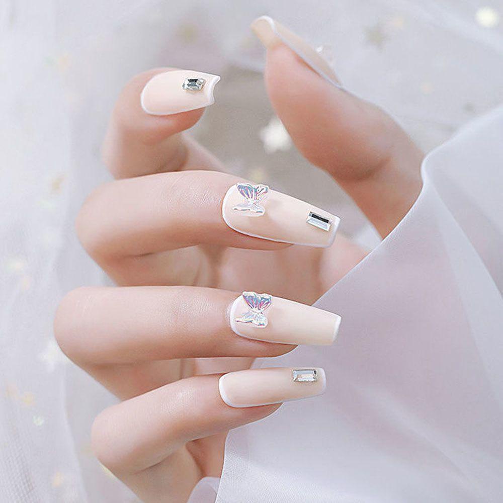 AUGUSTINA Agustina Kupu-Kupu Nail Art Perhiasan Multicolor Symphony Shiny DIY Nail Art Dekorasi