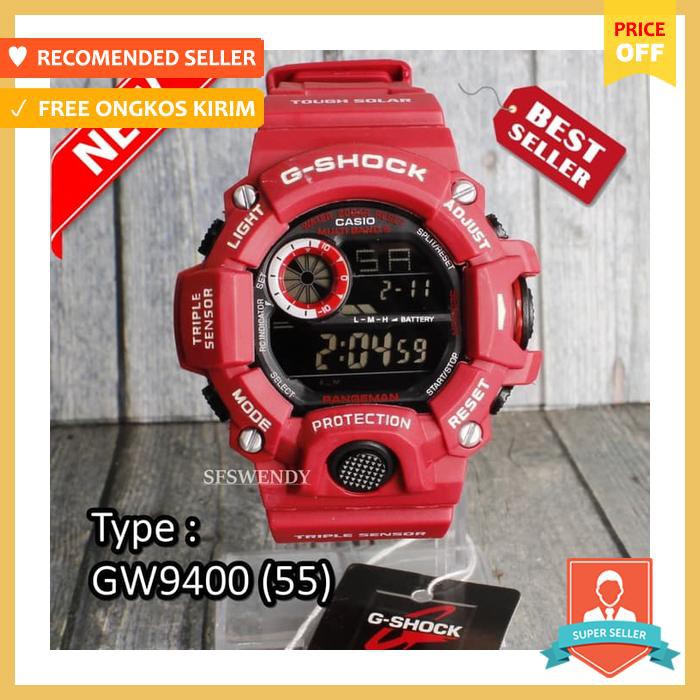 Paling Murah  Jam Tangan G Shock Digital Gw 9400 Tali Merah Army