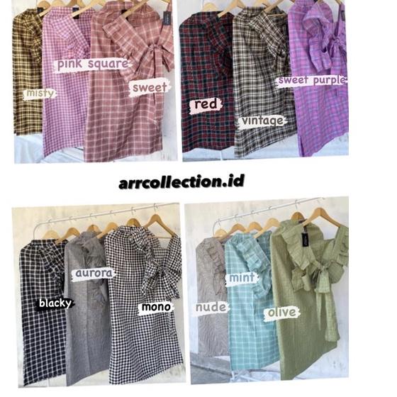 SALEE.. Bella One Set / rok span dan Vest tali Pita belakang hitss bisa cod