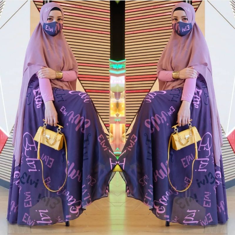 gamis syar'i Elvi printing premium