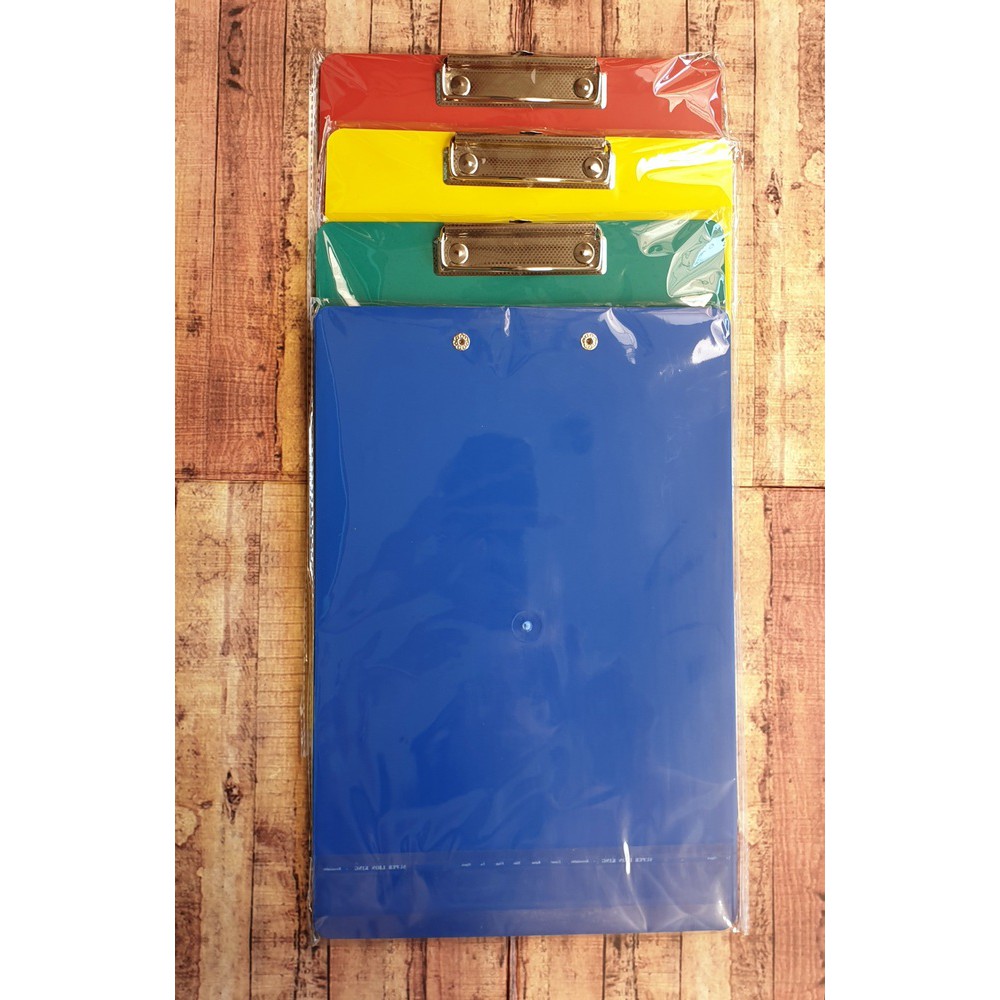 Clipboard F4 Rebecca Plastik Tebal - Papan Alas Ujian Ukuran Folio - Non Tekstur