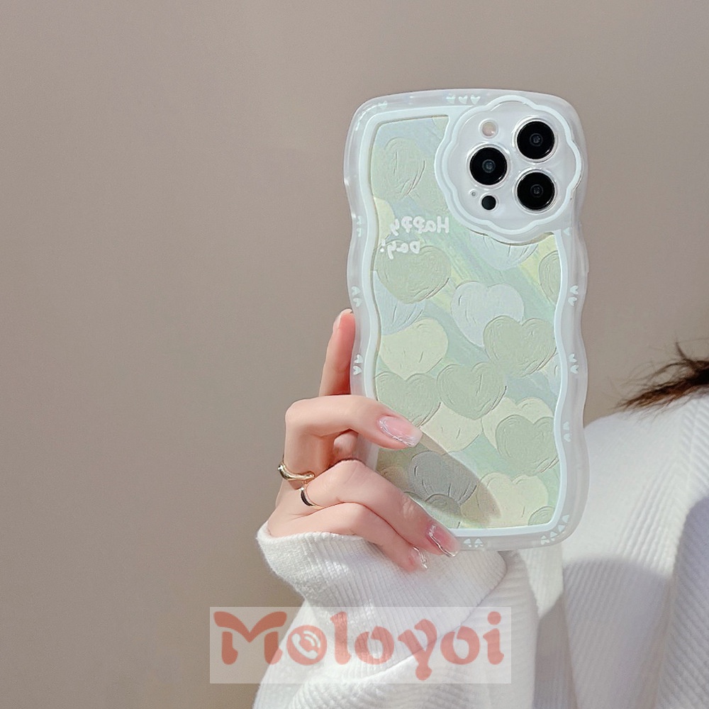 Soft Case Motif Lukisan Bunga Dan Hati Untuk IPhone 6 6s 7 8 Plus 13 12 11 Pro MAX XR SE 2020 X XS MAX