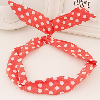 LRC Bando Sweet Dots Pattern Simple Design Fabric Hair band hair hoop A39836