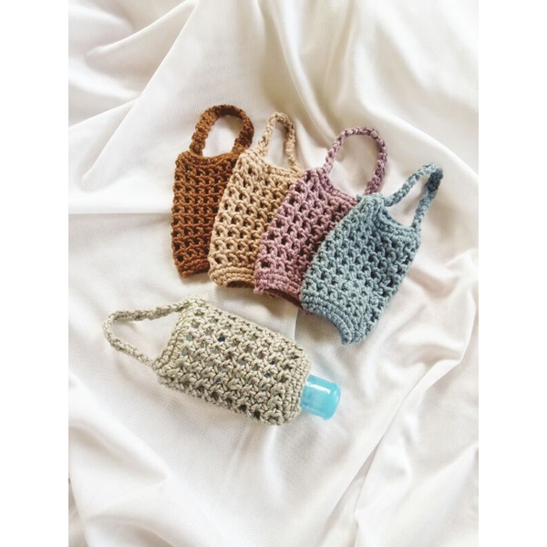 sarung handsanitizer rajut/ handsanitizer rajut / crochet handsanitizer /handsanitizer 50ml