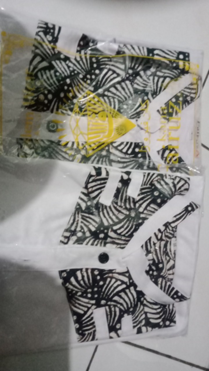 Baju Koko Couple Ayah Anak Kombinasi Batik Premium