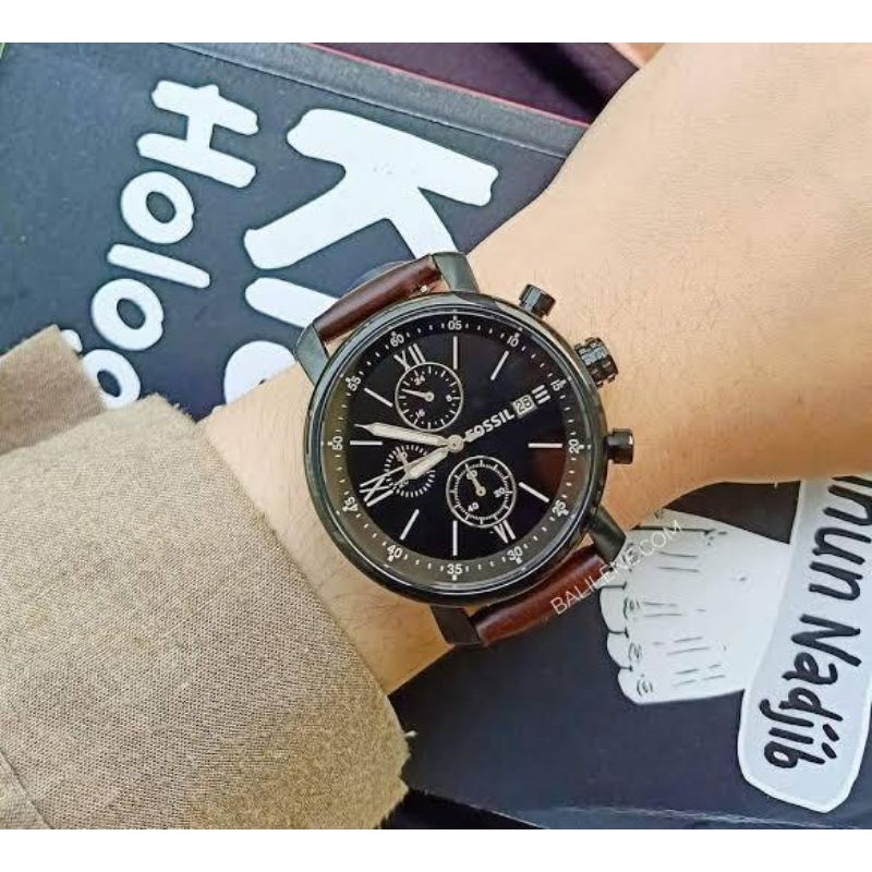 Jam Tangan Analog Pria Bq2459 Rhett Cronography Brown Leather