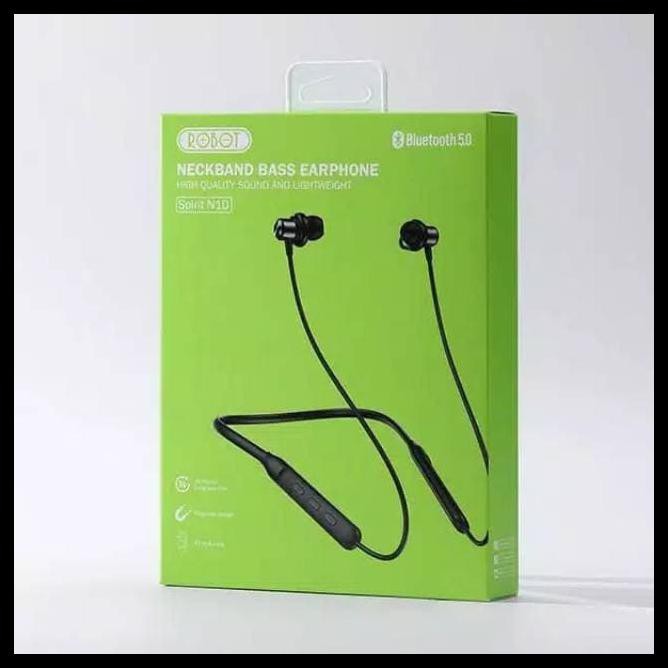 HEADSET ROBOT SPIRIT N10 BLUETOOTH WIRELESS EARPHONE WATERPROOF - BLK