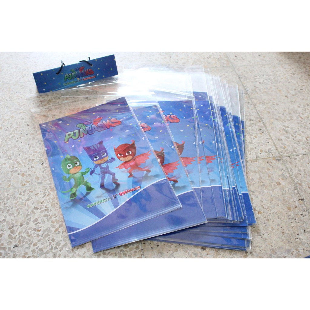 

Plastik Snack Pj Mask / Plastik bingkisan snack PJ mask / Kantong snack Pj Mask / plastik snack cust