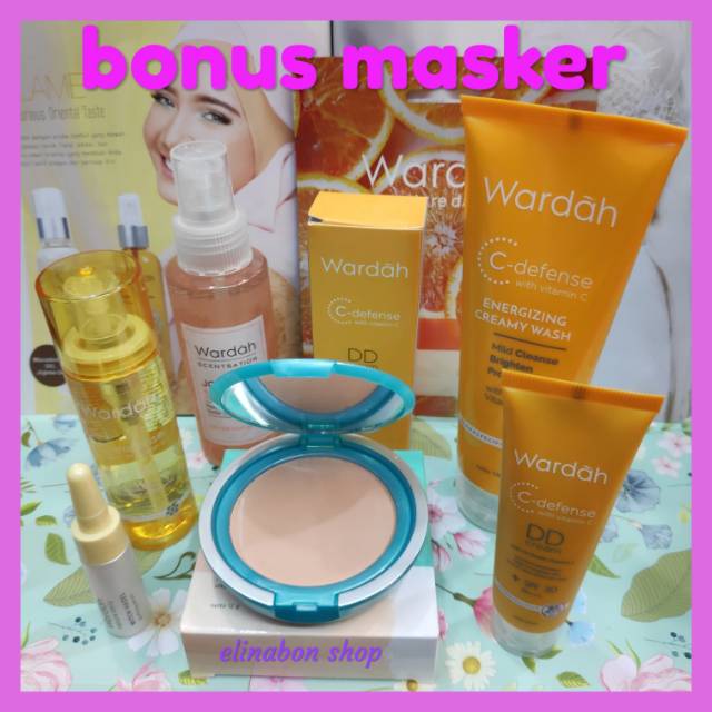 Wardah paket C defense bonus masker