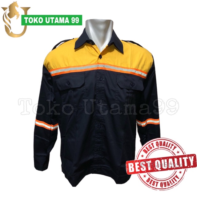 Baju safety merah scotlight - seragam safety merah scotlight - seragam proyek merah scotlight