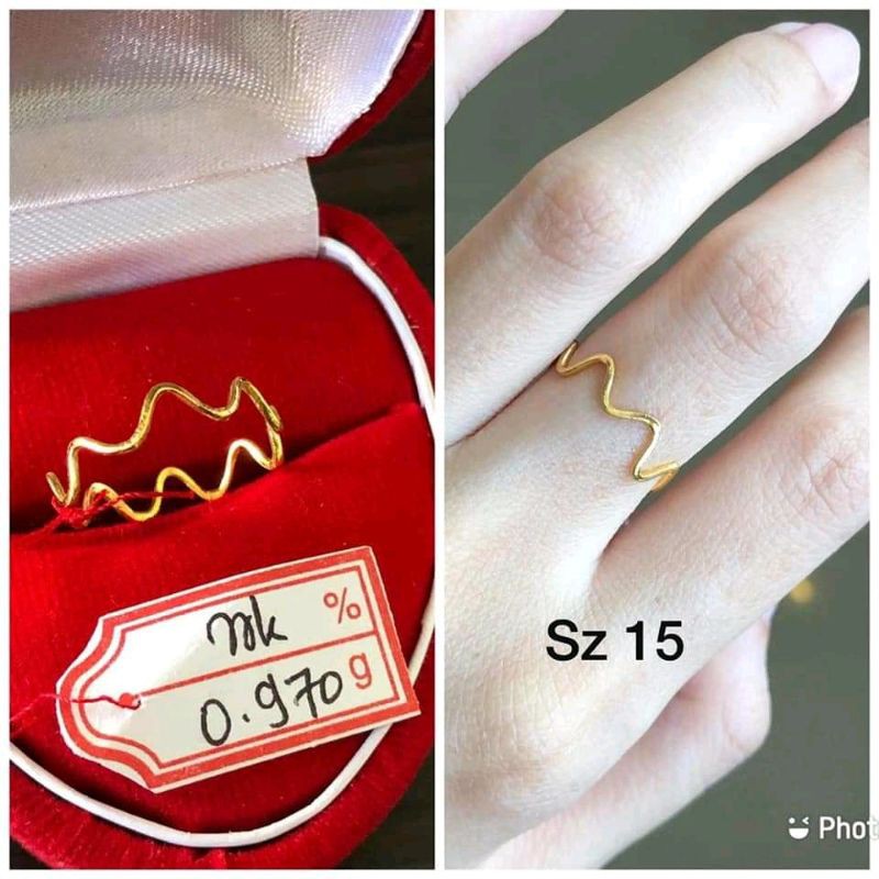 Cincin kekinian korea korean style Rachma pearls cincin kawin polos cantik simple emas 22k 916%